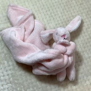 Jesse and Lulu Pink Full Body Bunny Rabbit Lovey Security Blanket Toy